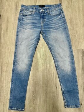 GUESS Power Curvy Skinny Distressed Mid Rise Stretch Jeans 27